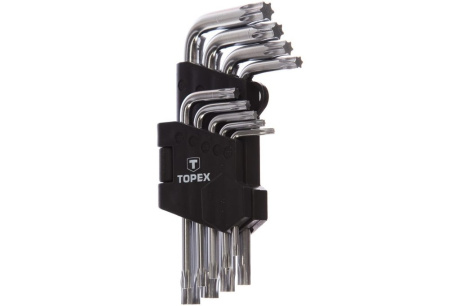 Купить TOPEX Набор ключей TORX  звезда   9 шт средние  Т10-Т50  35D960 фото №2