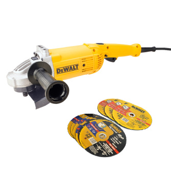 Купить УШМ DEWALT DWE 496 D10 + набор дисков фото №1