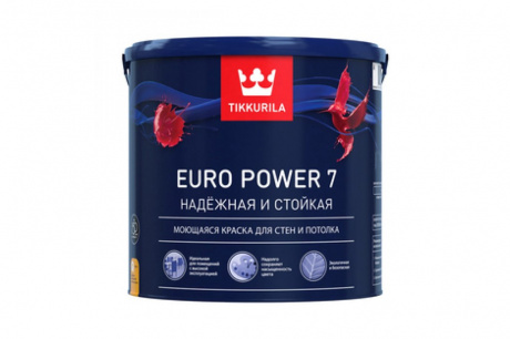Купить Краска интерьерная для стен и потолков TIKKURILA EURO POWER 7 База А 2,7 л фото №1